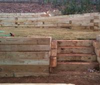 Wood Retaining Wall